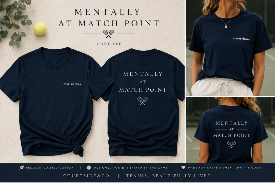 Mentally at Match Point Tennis Shirt | Minimalist Tennis Tee | Tennis Player Gift | Tennis Mom Shirt | courtside&co.