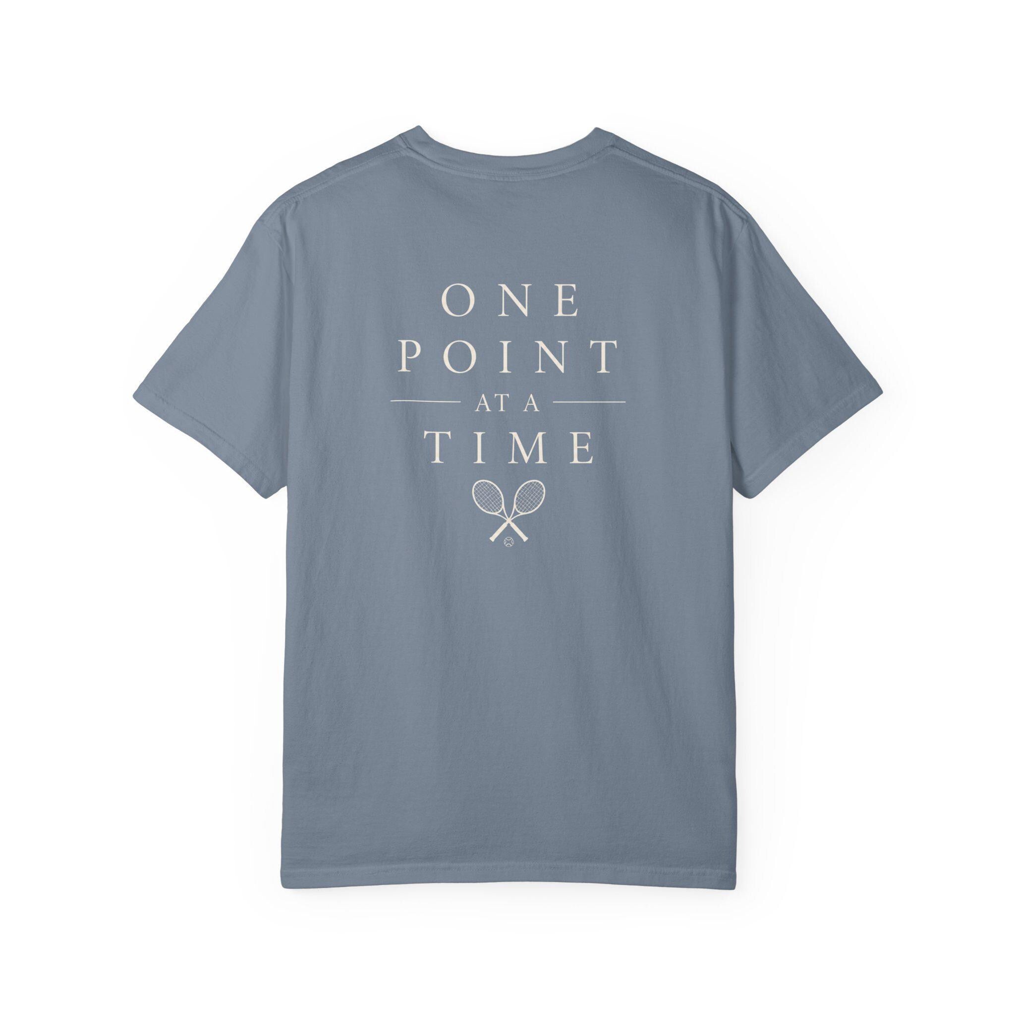 One Point at a Time Tennis Shirt | Minimalist Tennis Tee | Gift for Tennis Player | Tennis Coach Shirt | courtside&co.